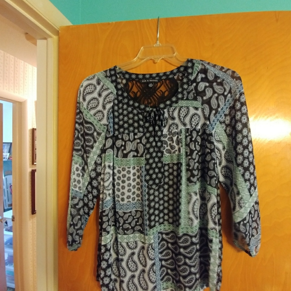 Black dressy ladies top with lace